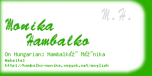 monika hambalko business card